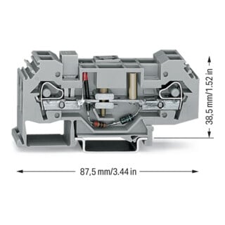 WAGO Trennklemme 282-140 0,2-6mm² grau CAGE CLAMP®