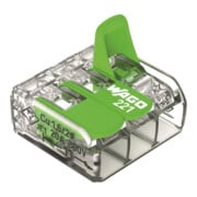WAGO Verbindungsklemme 221-423 Hebel max. 4qmm 3-Leiter transparent
