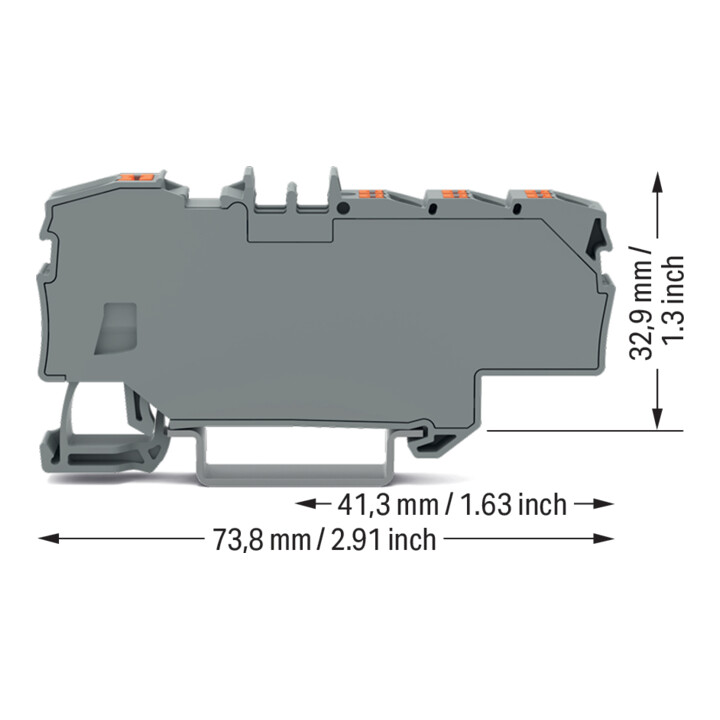 WAGO Verteilerklemme 2206-8031 1x6mm² 6x1,5mm² grau