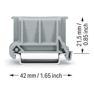 WAGO Winkeladapter 222-510 grau zur Montage auf Tragschiene DIN 35