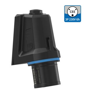 walther CEE NEO Wandgerätestecker schräg 16A 3P 6h IP54 FW710306CC