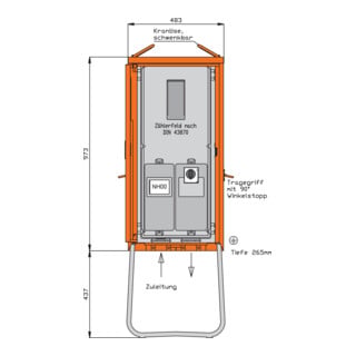 Walther Werke Armoire de connexion 55kVA/1 sortie/1 zone/Direct WA0011