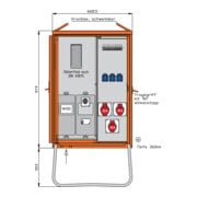 Walther Werke Armoire de distribution 22kVA avec emplacement compteur WAV0100R1-1