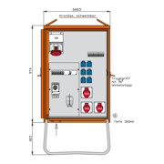 Walther Werke Armoire de distribution 44 kVA, 2 RCD type B, 9 LS WV0369R1-1