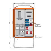 Walther Werke Armoire de distribution 44 kVA avec emplacement compteur WAV0170R1-1