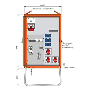 Walther Werke Armoire de distribution 55kVA WV0363R1