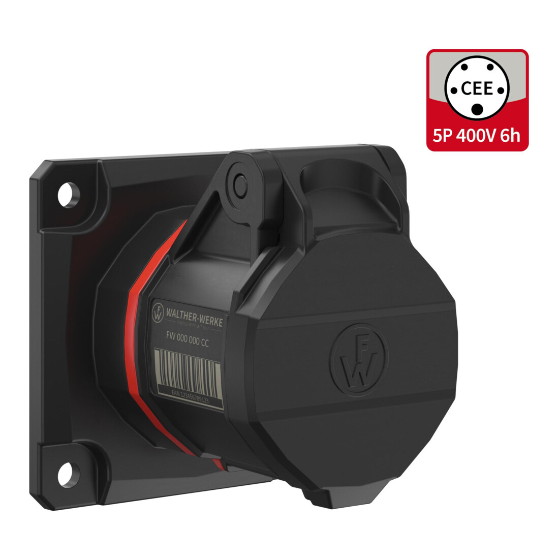 Walther Werke CEE NEO Anbaudose gerade 16A 5P 6h IP54 FW410506SK
