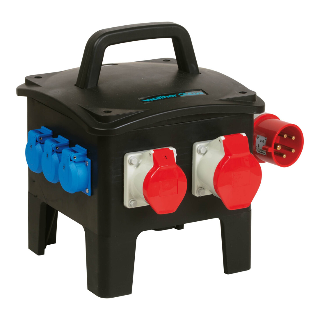 Walther Werke Répartiteur portable en caoutchouc plein, noir 6493025