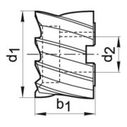 Walzenstirnf.D1880 HSSCo8100x50 N TiAlN FORMAT-2