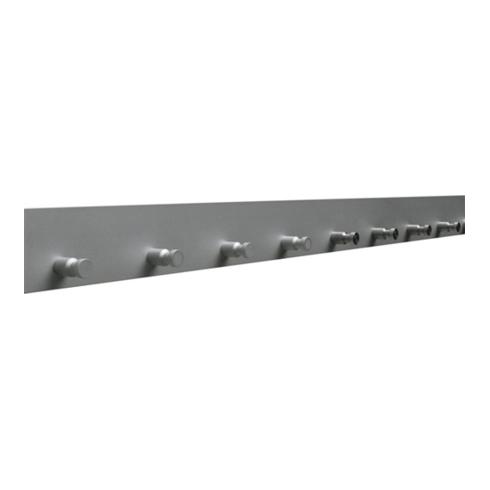 Wandgarderobe Länge 1500mm 15 Mantelhaken Alu F1 Rundhaken