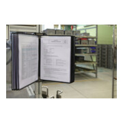 Wandhalter 10 Sichttafeln PP schwarz m.Neodym-Magnetf.DIN A4-4