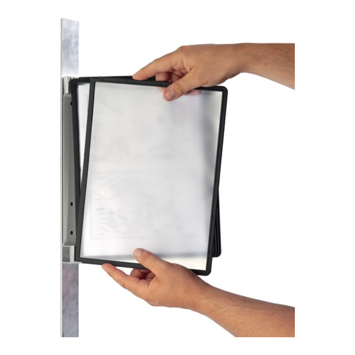 Wandhalter 5 Sichttafeln blau m.Profilrahmenf.DURABLE
