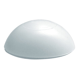 Wandpuffer Halbkugel weiß, Durchmesser 32mm H:13mm