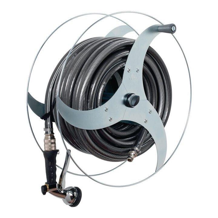 Wandschlauchhalter TURBO B.427mm T.215mm inkl.25m Schlauch u.Armaturen ALBA