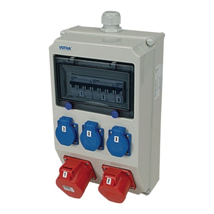 Wandstromverteiler Ku 1xCEE 16/32Aeckdosen 230V VOTHA 3Sicherungen