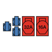 Wandstromverteiler Ku 1xCEE 16/32Aeckdosen 230V VOTHA 3Sicherungen-4