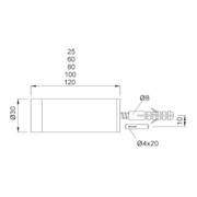 Wandtürpuffer 2070 Alu.silberf.elox.L.60mm KWS-2