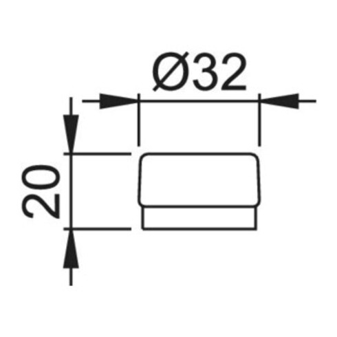 Wandtürstopper D.32mm H.20mm VA F69 ma HOPPE