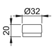Wandtürstopper D.32mm H.20mm VA F69 ma HOPPE-2