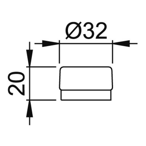 Wandtürstopper D.32mm H.20mm VA F69 ma HOPPE