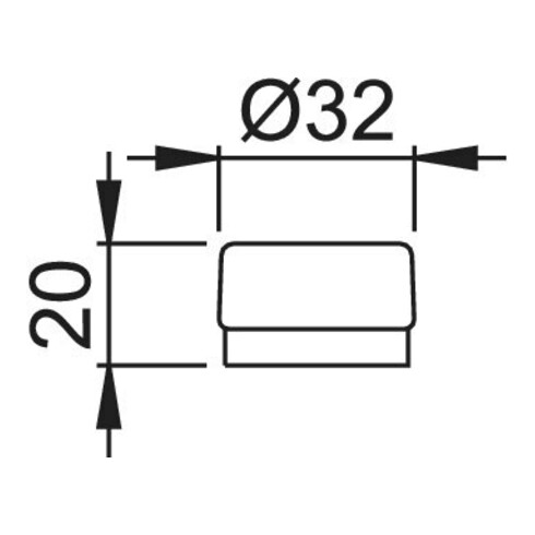 Wandtürstopper D.32mm H.20mm VA F69 ma HOPPE