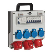 Wandverteiler IP44, 3x LS 230V/16 A, 1xFI 40 A 4-polig 30mA-2