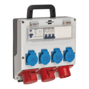 Wandverteiler IP44, 3x LS 230V/16 A, 1xFI 40 A 4-polig 30mA-2