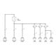 Wandverteiler 400V/16A IP44 3x LS 230V/16 A, 1xFI 40 A 4-polig 30mA-5