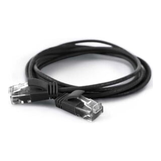 wantec Câble de raccordement UTP Cat.6A 0,5 m RJ45 2,8 mm noir