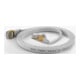 wantec FTP-Patchkabel Cat.6A 0,5m RJ45 1,6 x 6,5mm weiß 7004
