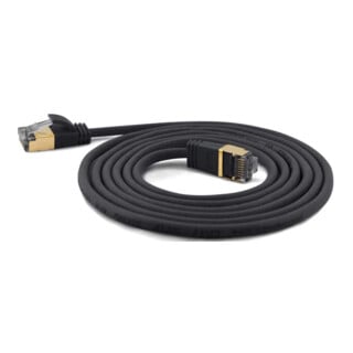 wantec SSTP-Patchkabel Cat.6A 1,5m schwarz 4mm Steck.