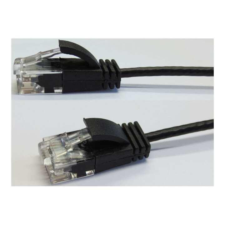 wantec UTP-Patchkabel Cat.6A 5,0m schwarz RJ45 2,8mm