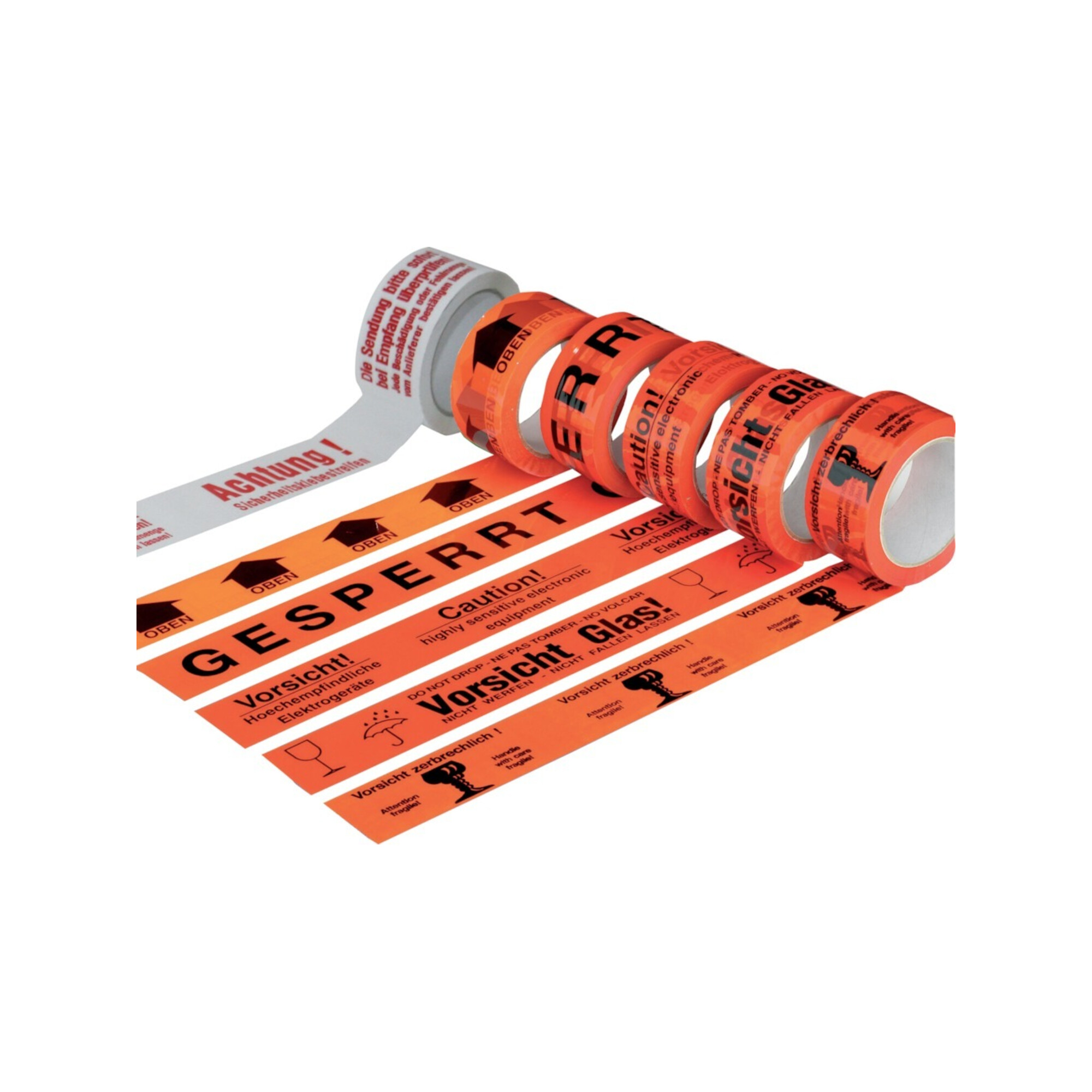 Warn-Klebeband 50mmx66m -Vorsicht Glas- ; Enviro Pack