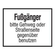 Warn- und Hinweißchild 20, 650x500mm andere Str.Seite nutzen RAL-Gütezeichen Folie RA2