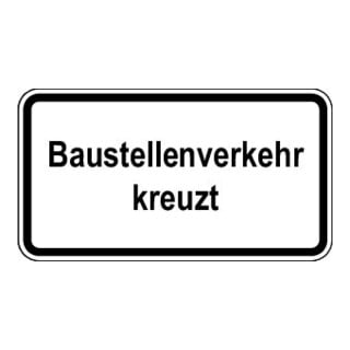 Warn- und Hinweißchild 27, 600x330mm Baustellenverkehr kreuzt RAL-Gütezeichen Folie RA2