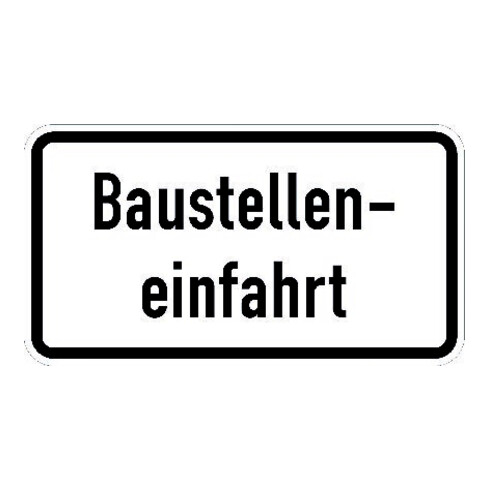 Warn- und Hinweisschild 28, 600x330mm Entrée de chantier Film RAL-Qualité RA1