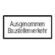 Warn- und Hinweißchild 47, 600x330mm ausgen. Baustellenverkehr RAL-Gütezeichen Folie RA1-1