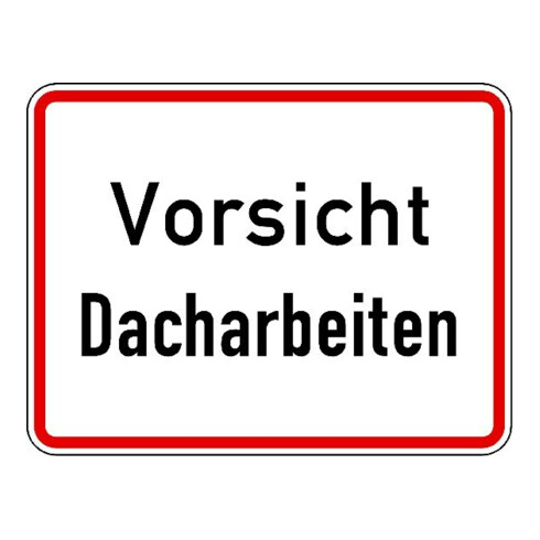 Warn- und Hinweißchild 47, 600x330mm ausgen. Baustellenverkehr RAL-Gütezeichen Folie RA1