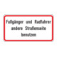 Warn- und Hinweisschild 48, 600x330mm utiliser l'autre côté de la rue, film RAL RA2-1
