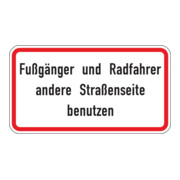 Warn- und Hinweisschild 48, 600x330mm utiliser l'autre côté de la rue, film RAL RA2