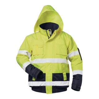 Warnschutz-Pilotjacke HASSO Gr.M fluoresz.gelb/marine SAFESTYLE