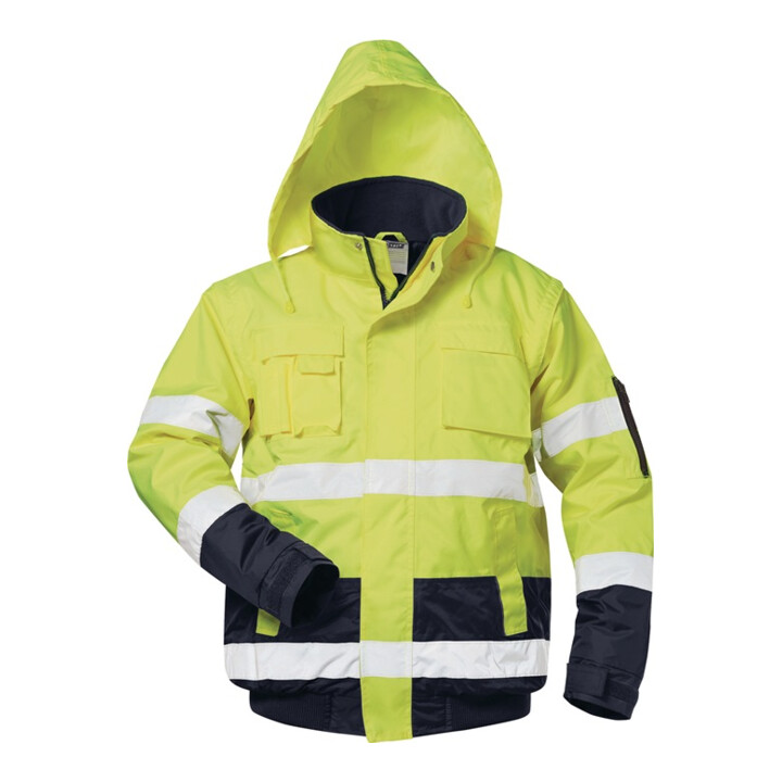 Warnschutz-Pilotjacke HASSO Gr.XXL fluoresz.gelb/marine SAFESTYLE
