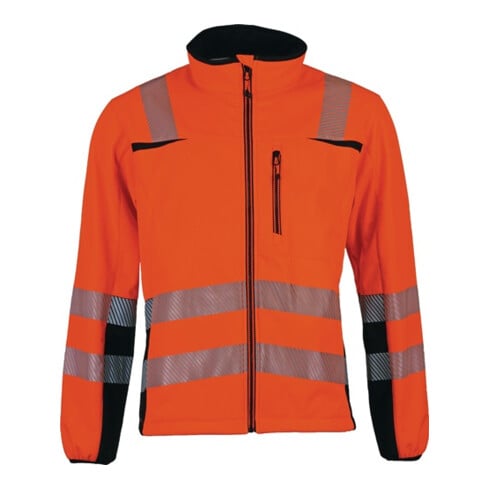 Warnschutzsoftshelljacke Prevent® Trendline orange/schwarz schwarz