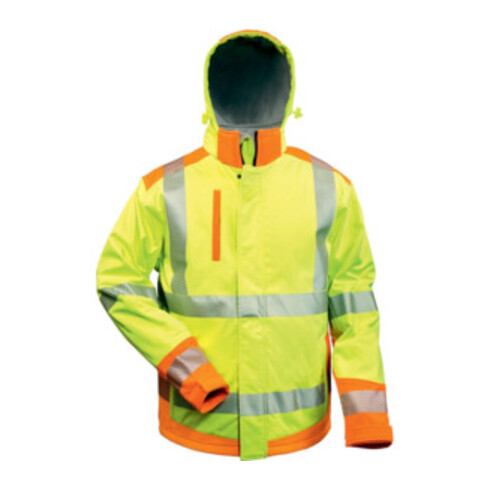 Warnschutzsoftshelljacke Rickmer Gr. XXL gelb/orange 100% PES Feldtmann
