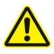 Warnzeichen ASR A1.3/DIN EN ISO 7010 200mm Warnung vor Gefahrenstelle Folie-1