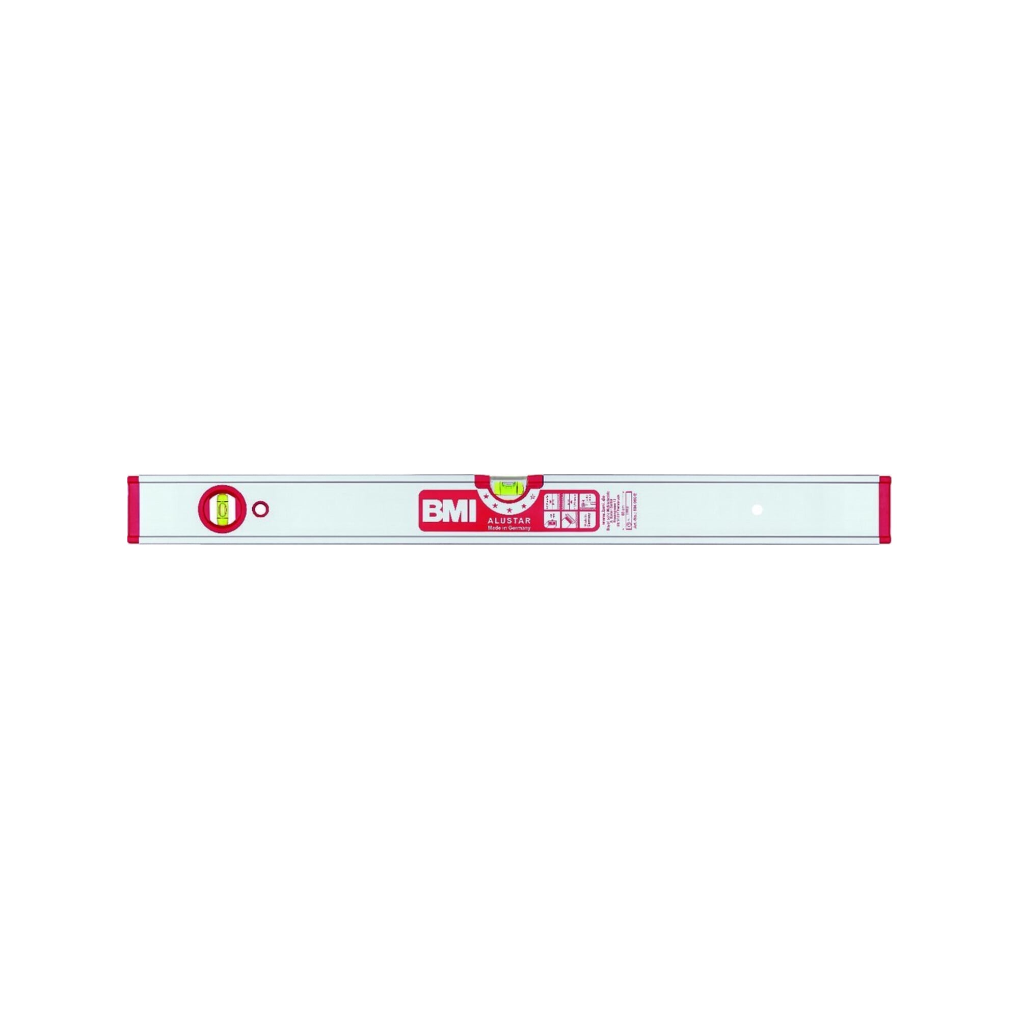 Wasserwaage ALUSTAR 60cm Alu.silber ± 0,5 mm/m BMI