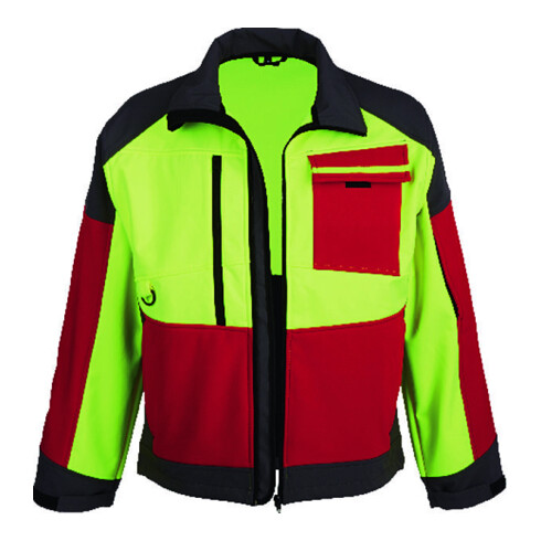 WATEX Veste Softshell ForestJack Rouge, T2XL, rouge/anthracite/jaune