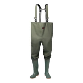Wathose Gr.42 olivgrün PVC auf Polyester-Trägergewebe