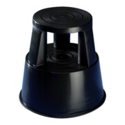 WEDO Tabouret roulant noir mat avec charge max. 425/430 mm H, Ø haut 290 mm, Ø bas 440 mm-3