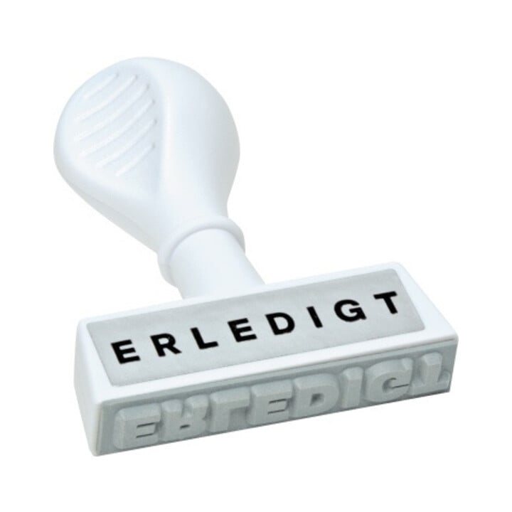 WEDO Textstempel ERLEDIGT 19316 45mm Kunststoff weiß